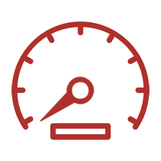Animated speedometer icon